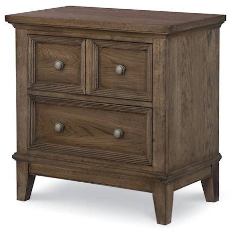 2-Drawer Nightstand with USB Outlet